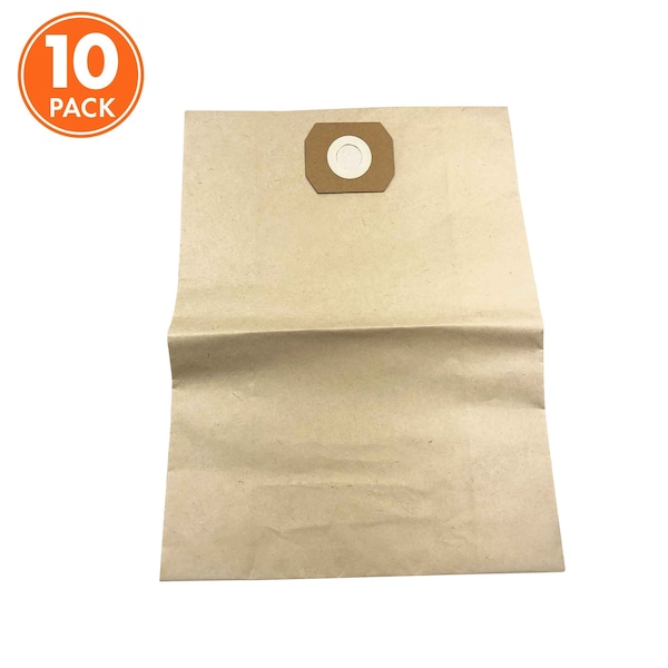 Sun Joe Universal Replacement Paper Filter Bag for SWD12000 Wet / Dry Vacuum and Others, 10 Pack SWD-12GB-10PK - main